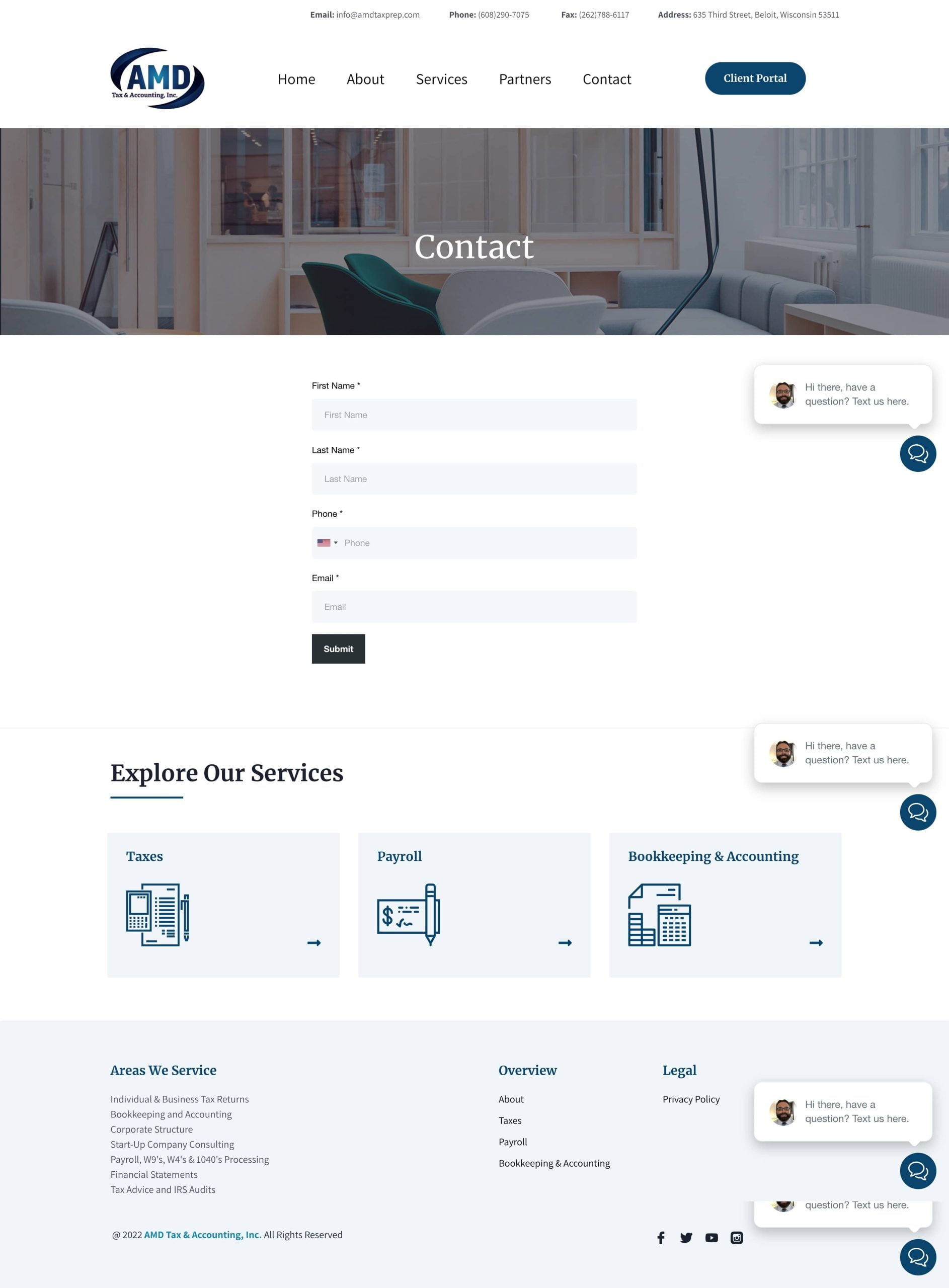 AMD Tax and Accounting Contact Page