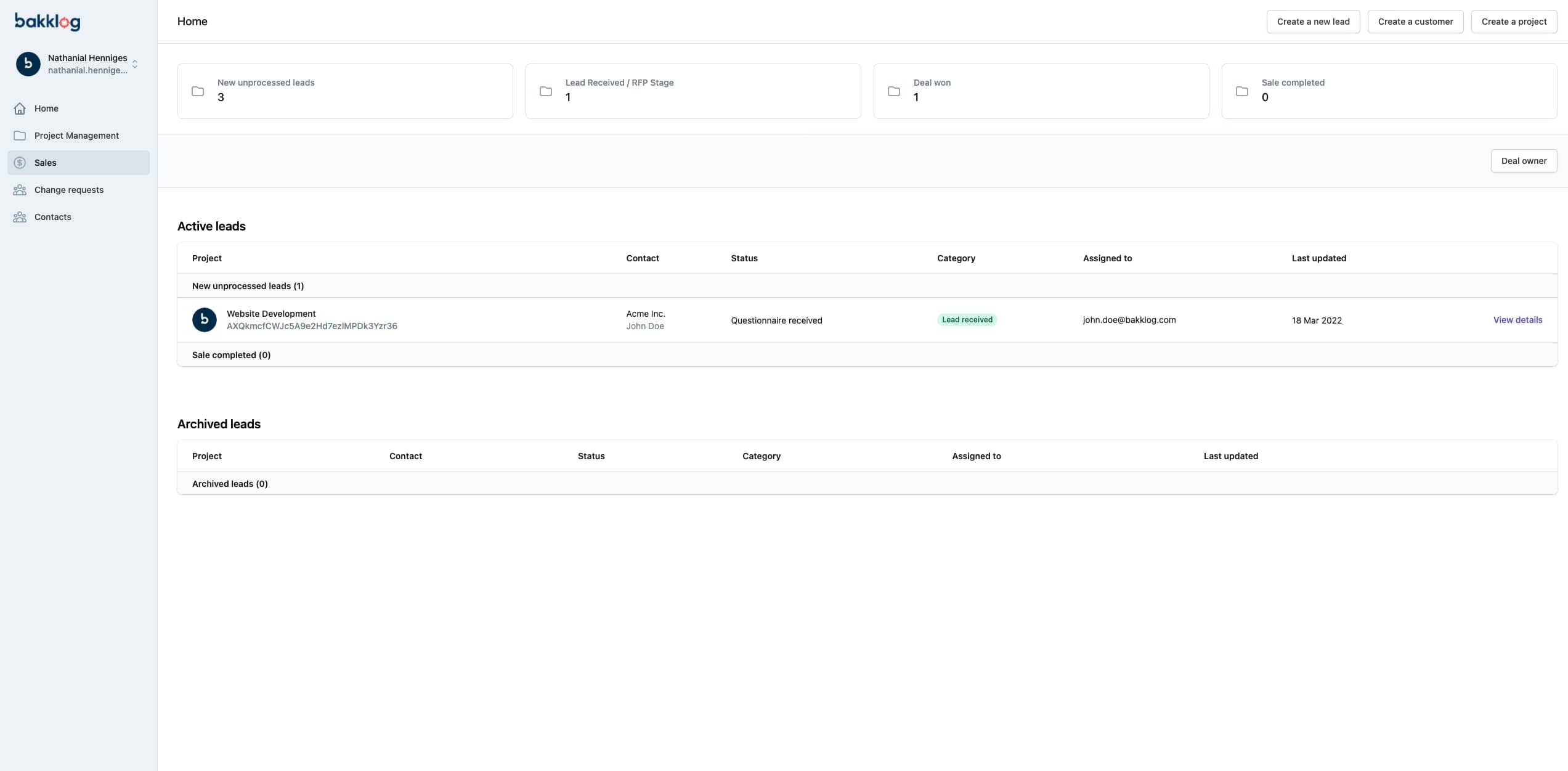 Bakklog Sales Page