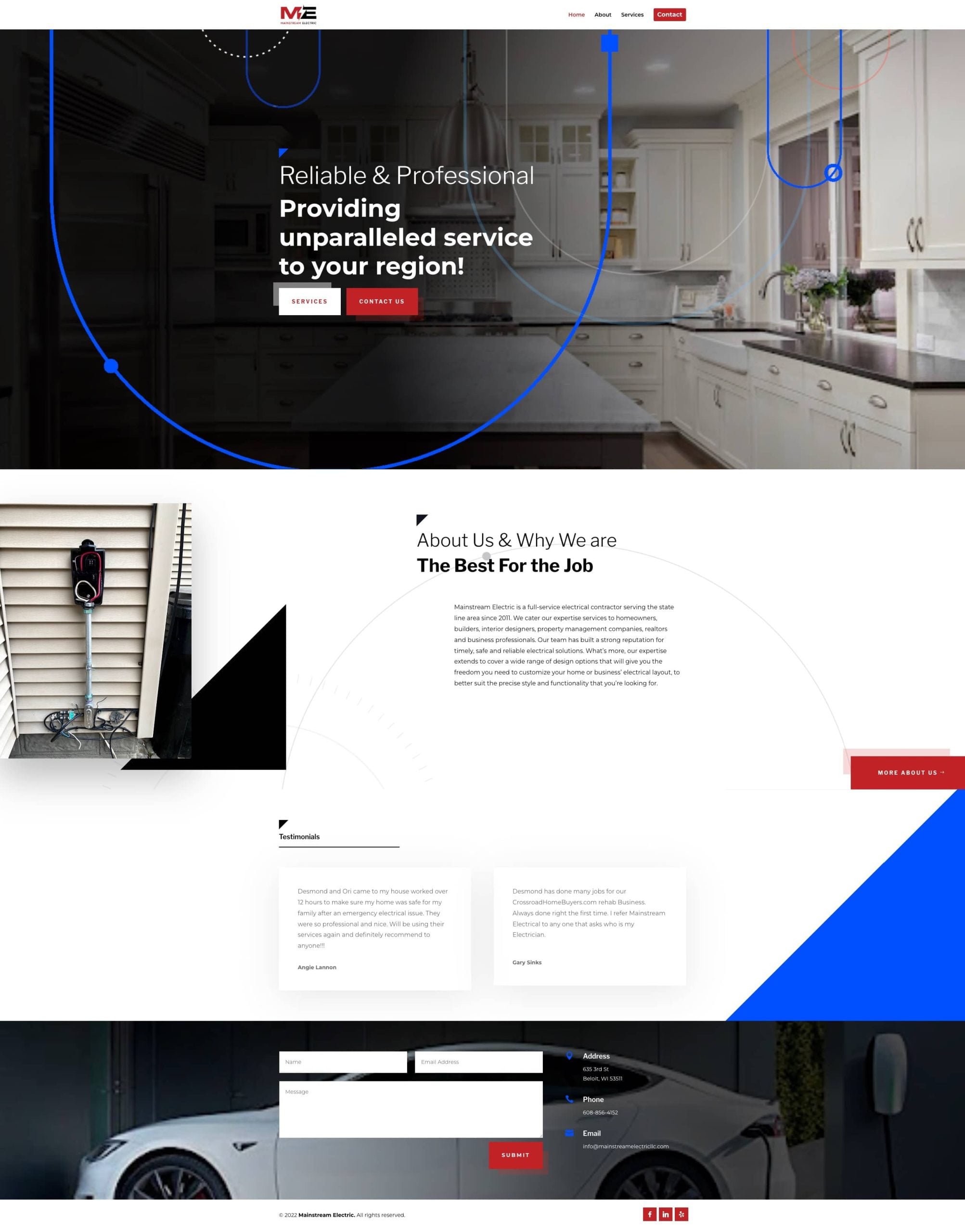 Mainstream Electric Landing Page