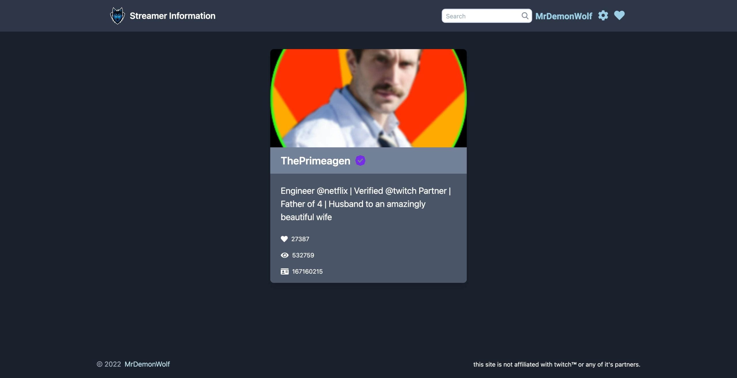 Streamer Information Dark