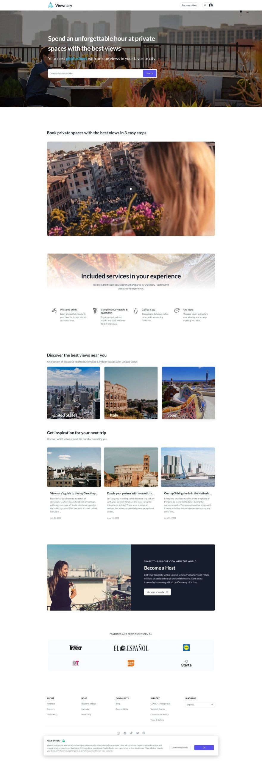 Viewnary Landing Page