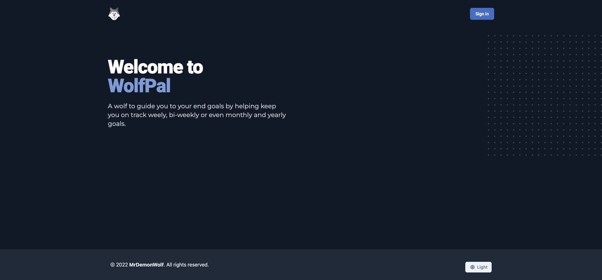 WolfPal Landing Page