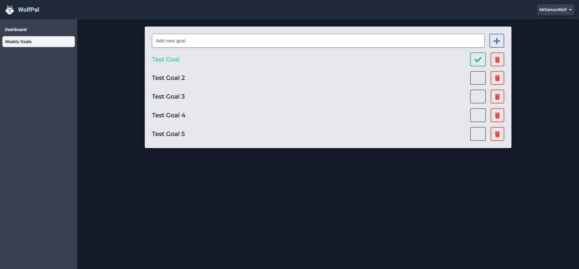 WolfPal Weekly Page