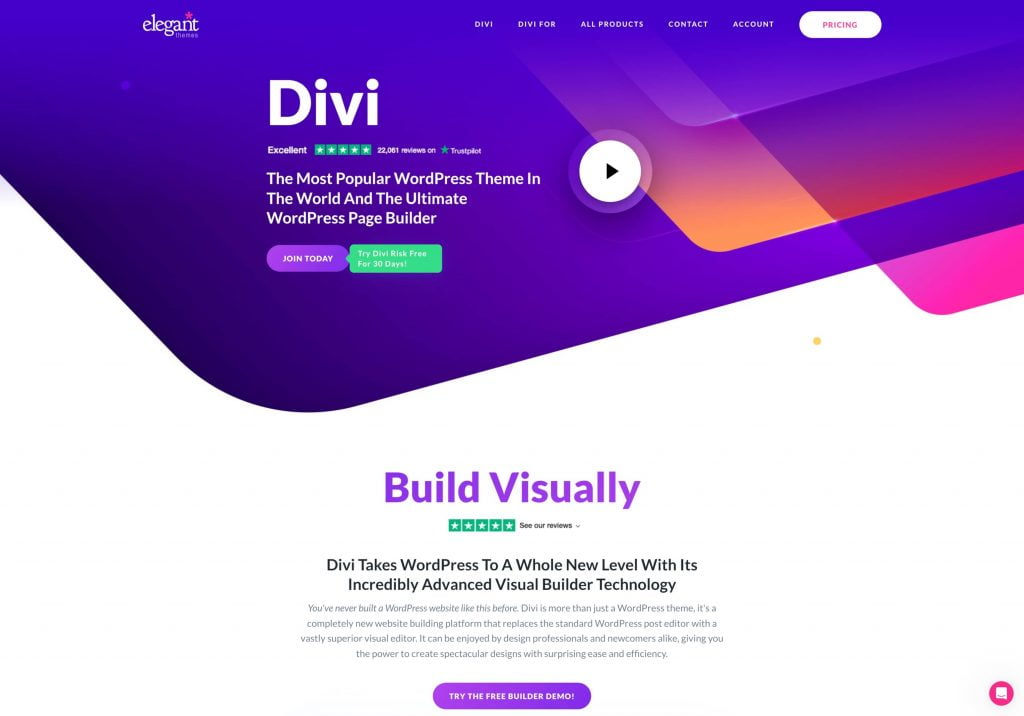Divi WordPress web design theme