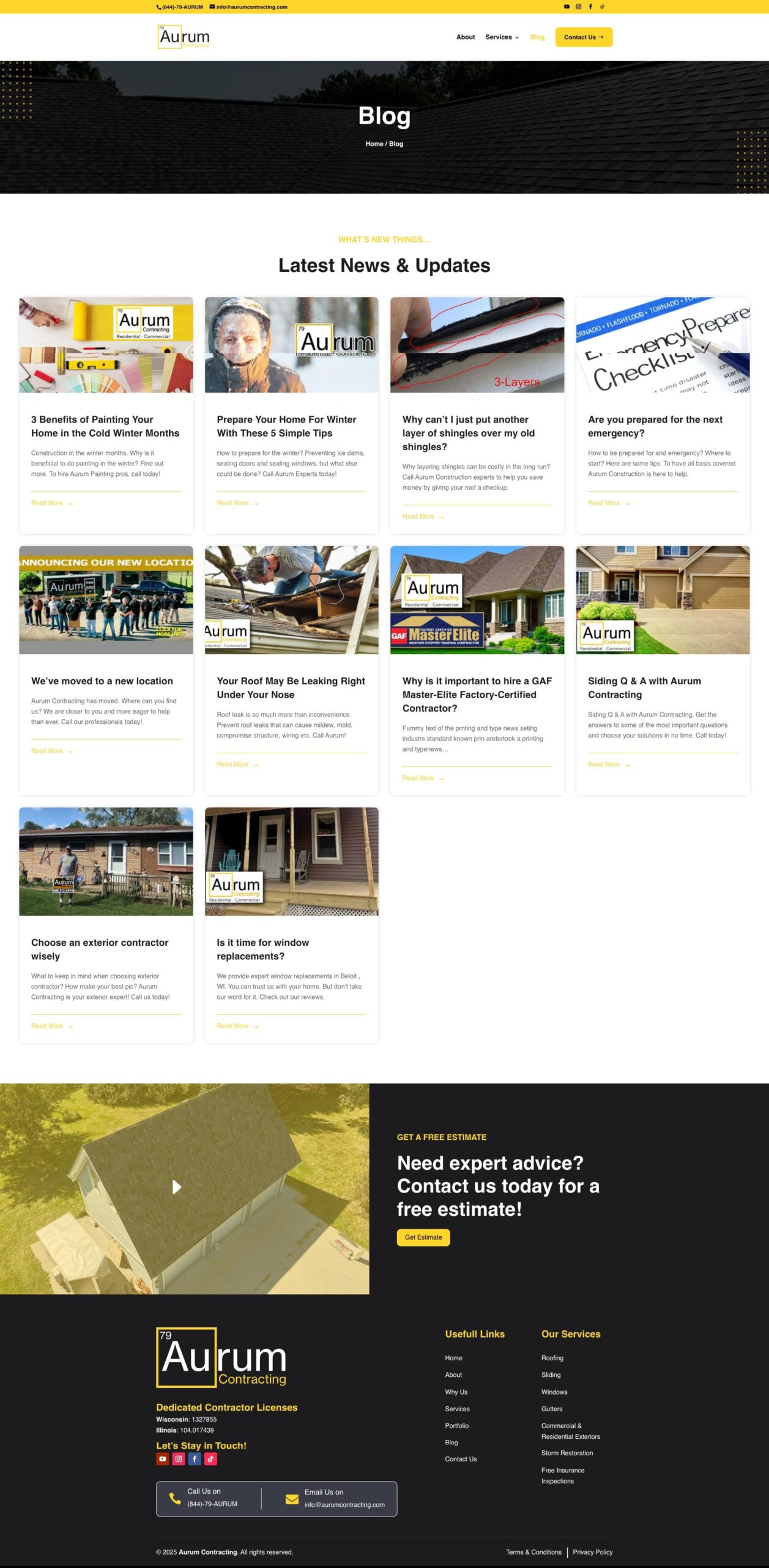 Blog Aurumcontracting Portfolio Content