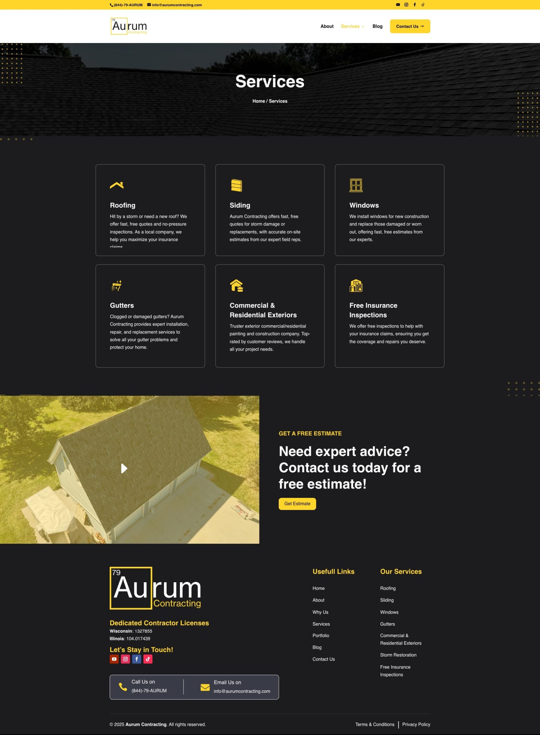Services Aurumcontracting Portfolio Content